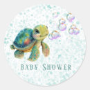 Search for turtle baby shower stickers Under the sea
