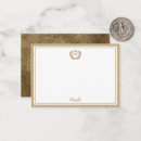 Search for gold initials note cards Border
