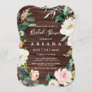 Search for rustic floral bridal shower invitations Elegant