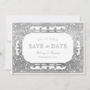 Search for silver wedding save the dates Silver and white