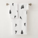 Search for skiing bath towels Illustration