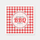 Search for red and white gingham napkins Bbq