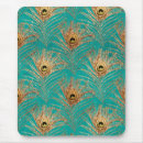 Search for peacock feather mousepads Aqua
