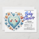 Search for heart baby boy shower invitations Whimsical