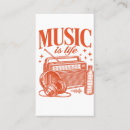 Search for music business cards Retro