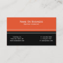 Search for black and orange business cards Elegant