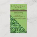 Search for self employed business cards Green