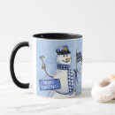 Search for blue snowman mugs Merry christmas
