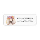 Search for white poodle dog return address labels Puppy