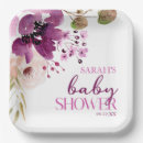 Search for violet floral plates Baby shower