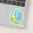 Search for funny banana cartoon stickers Fruit