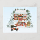 Search for vintage car christmas postcards Winter
