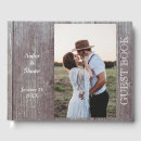 Search for wood wedding guest books White