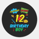 Search for 12 birthday stickers Boy