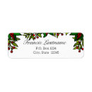 Search for poinsettia return address labels Floral