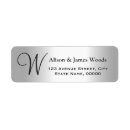 Search for silver monogram return address labels Stylish