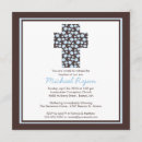 Search for blue and brown christening invitations Christian