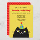 Search for cat 1st birthday invitations Party