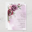 Search for purple rose bridal shower invitations Boho
