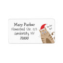 Search for winter animal return address labels Kitty