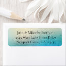 Search for turquoise wedding return address labels Blue