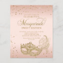 Search for pink gold masquerade party invitations Daughter