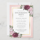 Search for burgundy gold engagement party invitations Elegant