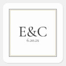 Search for double initials stickers Bride and groom