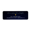 Search for midnight blue return address labels Typography