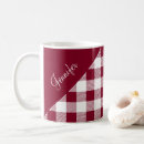 Search for burgundy plaid mugs Red