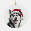 Search for siberian husky christmas tree decorations Cute