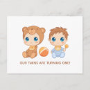 Search for horizontal twins 1st birthday invitations Cute
