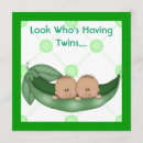 Search for two peas in a pod baby shower invitations Triplets