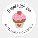 Search for cupcake baking stickers Baked with love