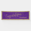 Search for purple and gold graduation banners Congratulations