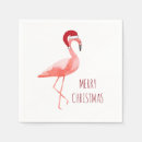 Search for christmas flamingo napkins Xmas
