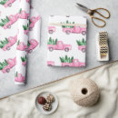 Search for christmas tree truck wrapping paper Pink