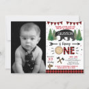 Search for lumberjack wild one birthday invitations Flannel