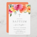Search for orange christening invitations Watercolor