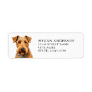 Search for airedales return address labels Dog