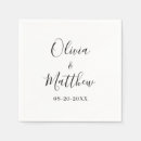 Search for classic wedding napkins Typography