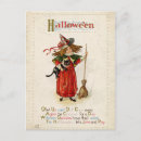 Search for vintage cat postcards Witch