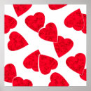 Search for red heart pattern posters Abstract