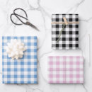Search for pink or blue wrapping paper Gingham