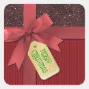 Search for red ribbon stickers Merry christmas