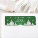 Search for green tree return address labels Festive
