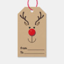 Search for cute reindeer gift tags Rudolph