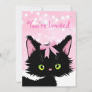 Search for black and white kitten invitations Pink