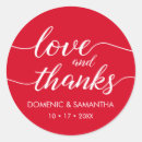 Search for valentines wedding stickers Thank you