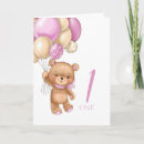 Search for bear first birthday cards Cute teddy bear